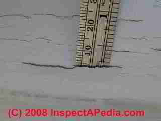 Photograph of paint failure details